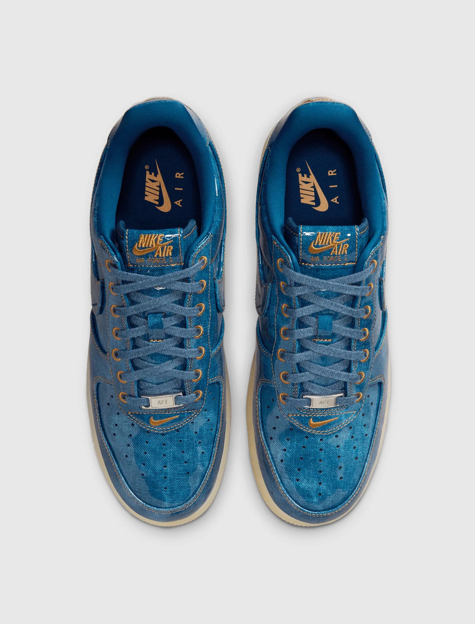 AIR FORCE 1 RETRO "COASTAL BLUE/COASTAL BLUE/NATURAL FLAX" - Image 5