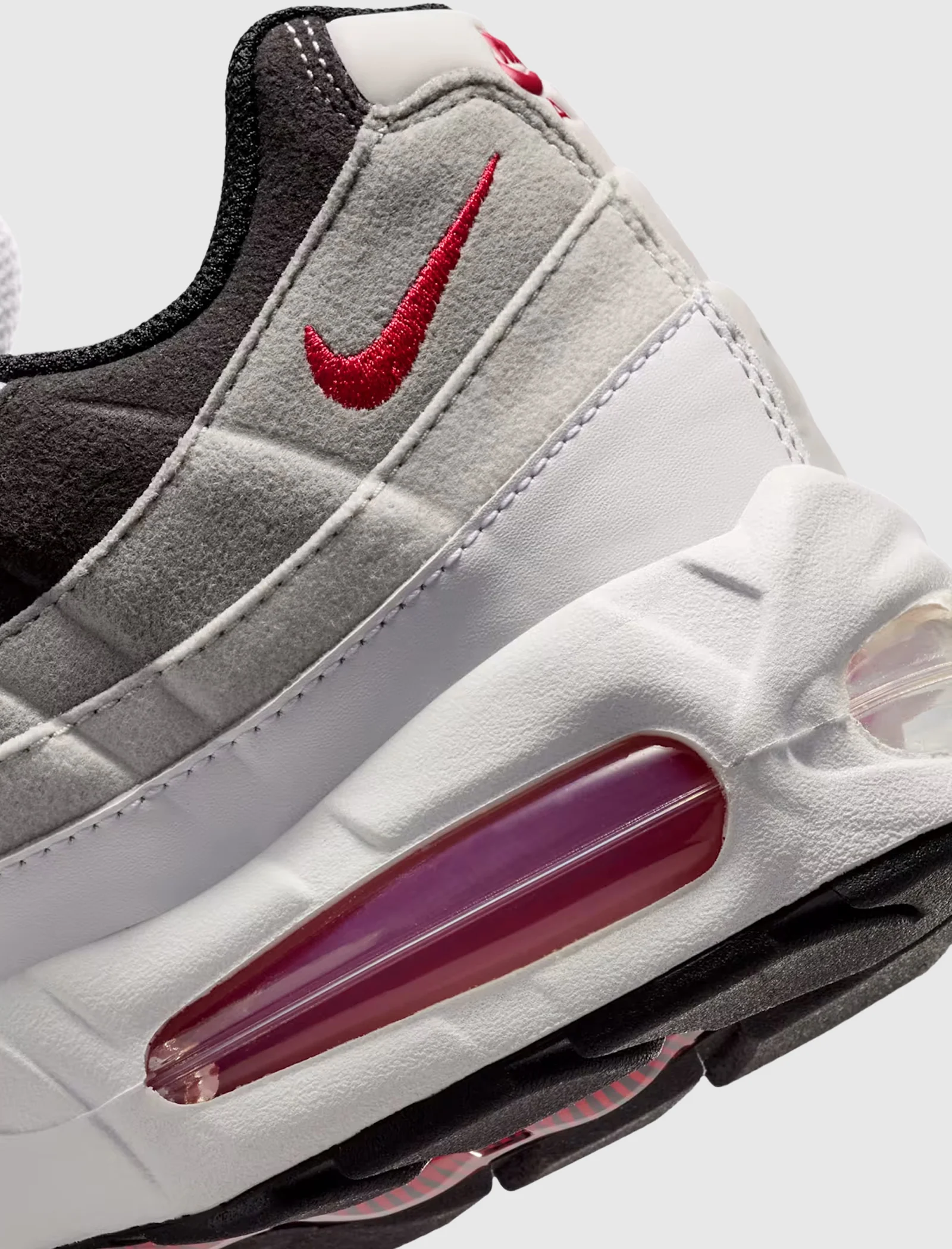 AIR MAX 95 BIG BUBBLE "WHITE/COMET RED/NEUTRAL GREY/ MEDIUM GREY" - Image 3