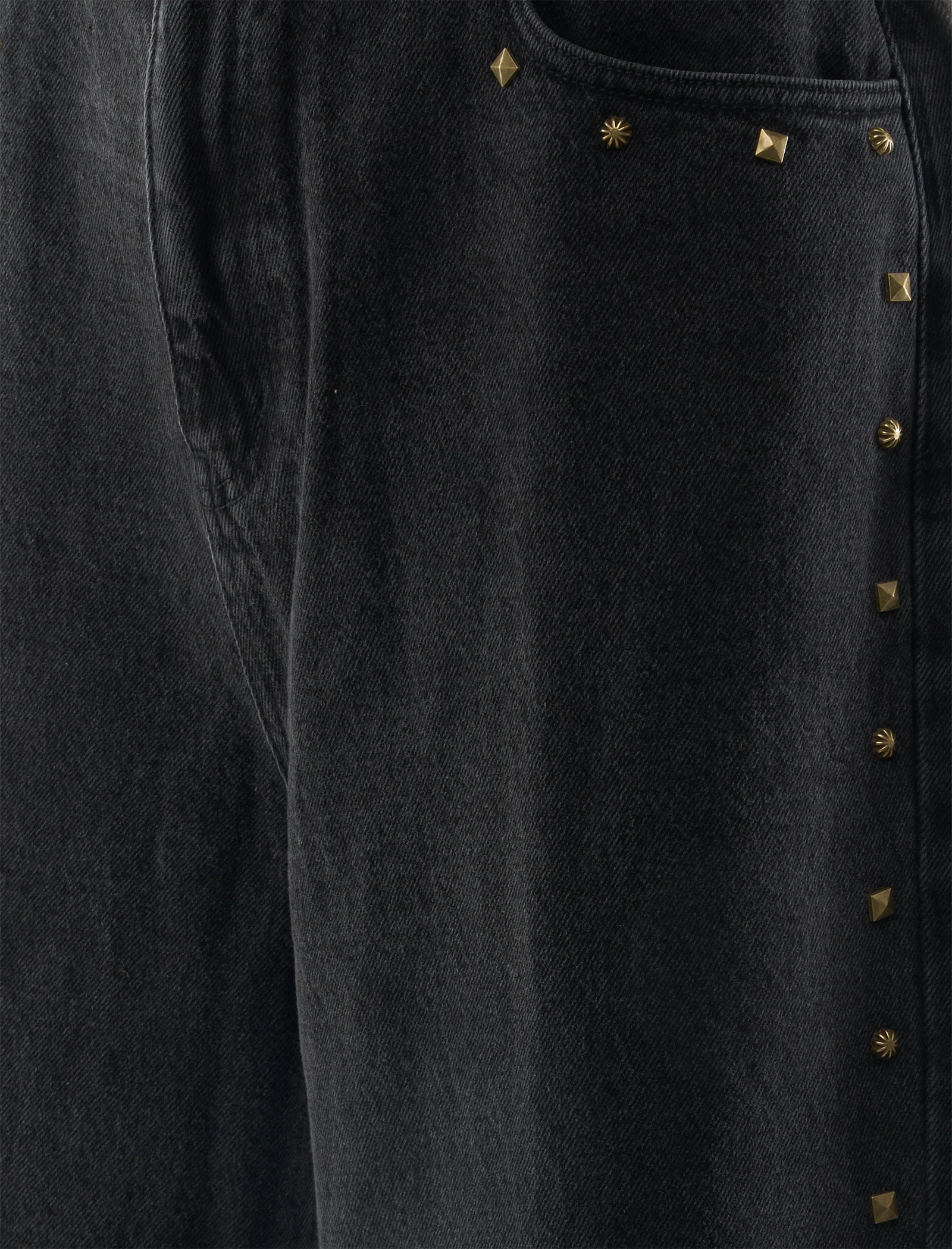 STUDDED DENIM SHORTS - Image 2