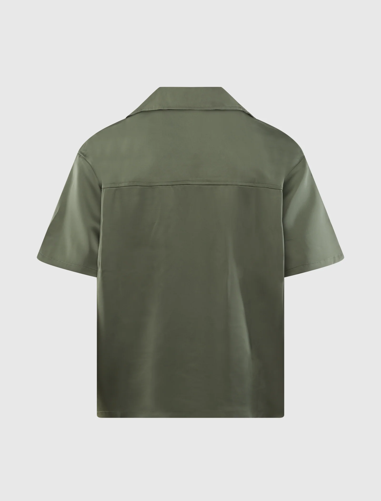 SATIN CHEST LOGO CAMP COLLAR - Image 3