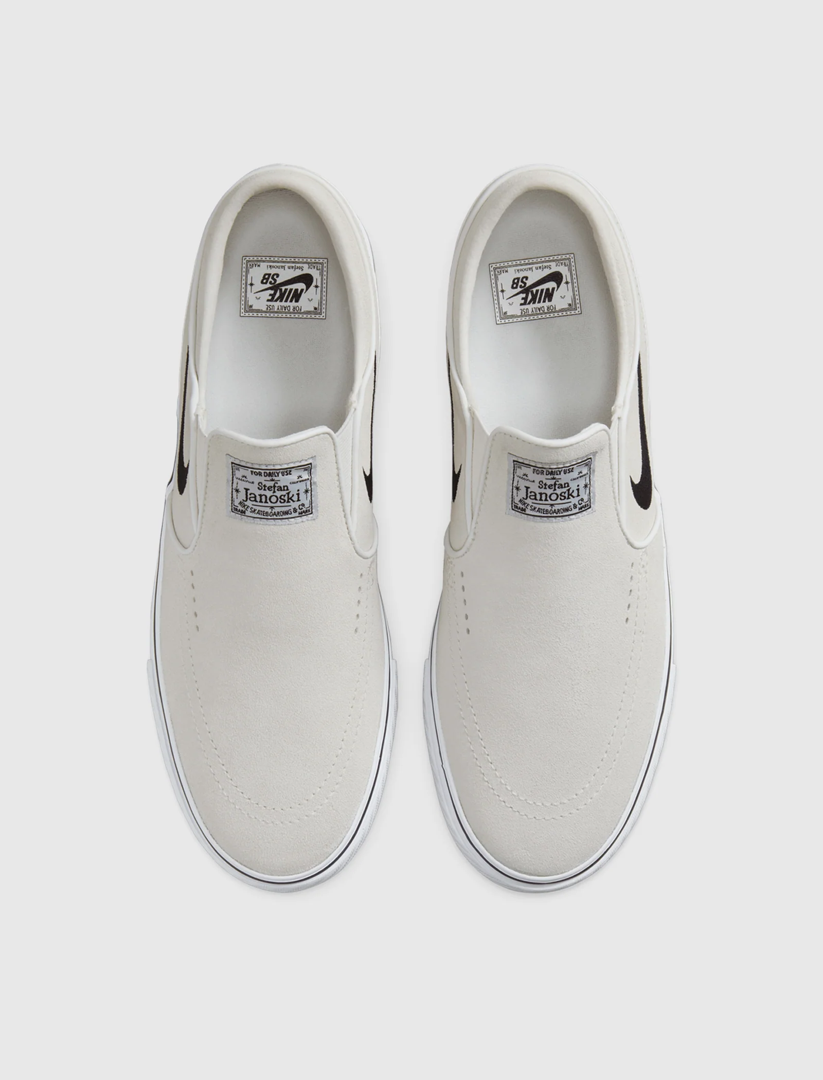 SB JANOSKI+ SLIP "WHITE/BLACK" - Image 5