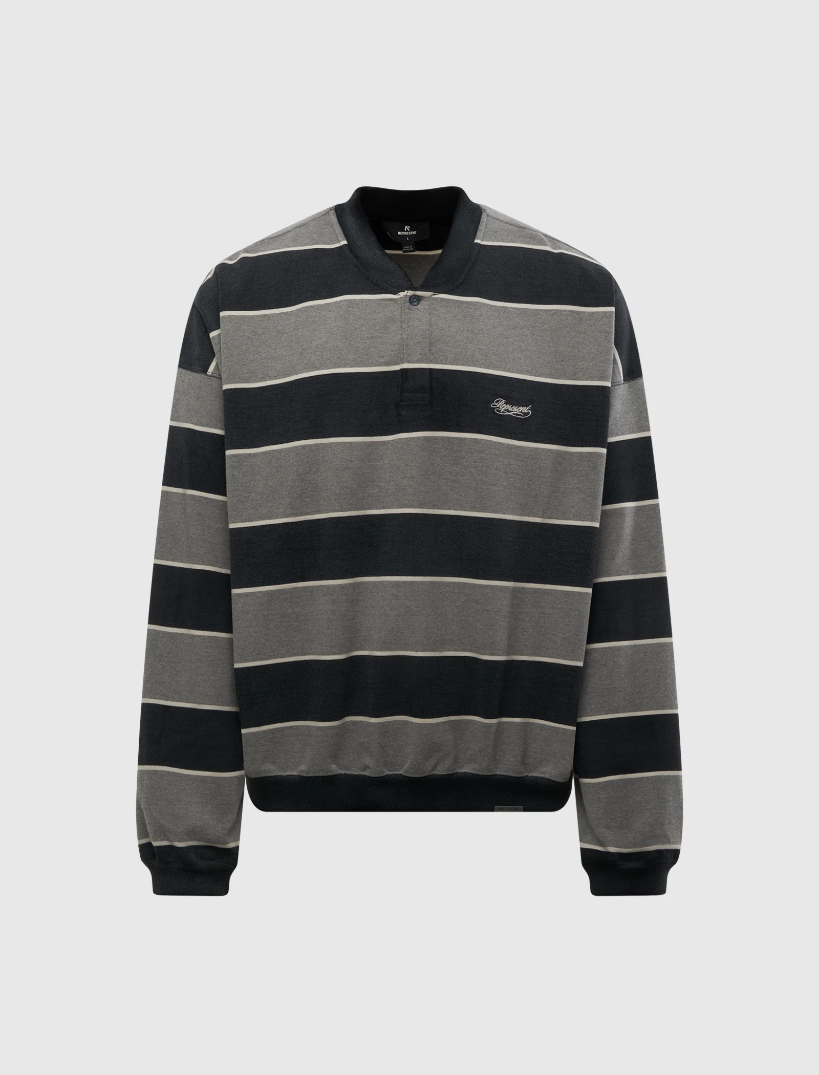 CALIFORNIA STRIPED HENLEY SWEATER