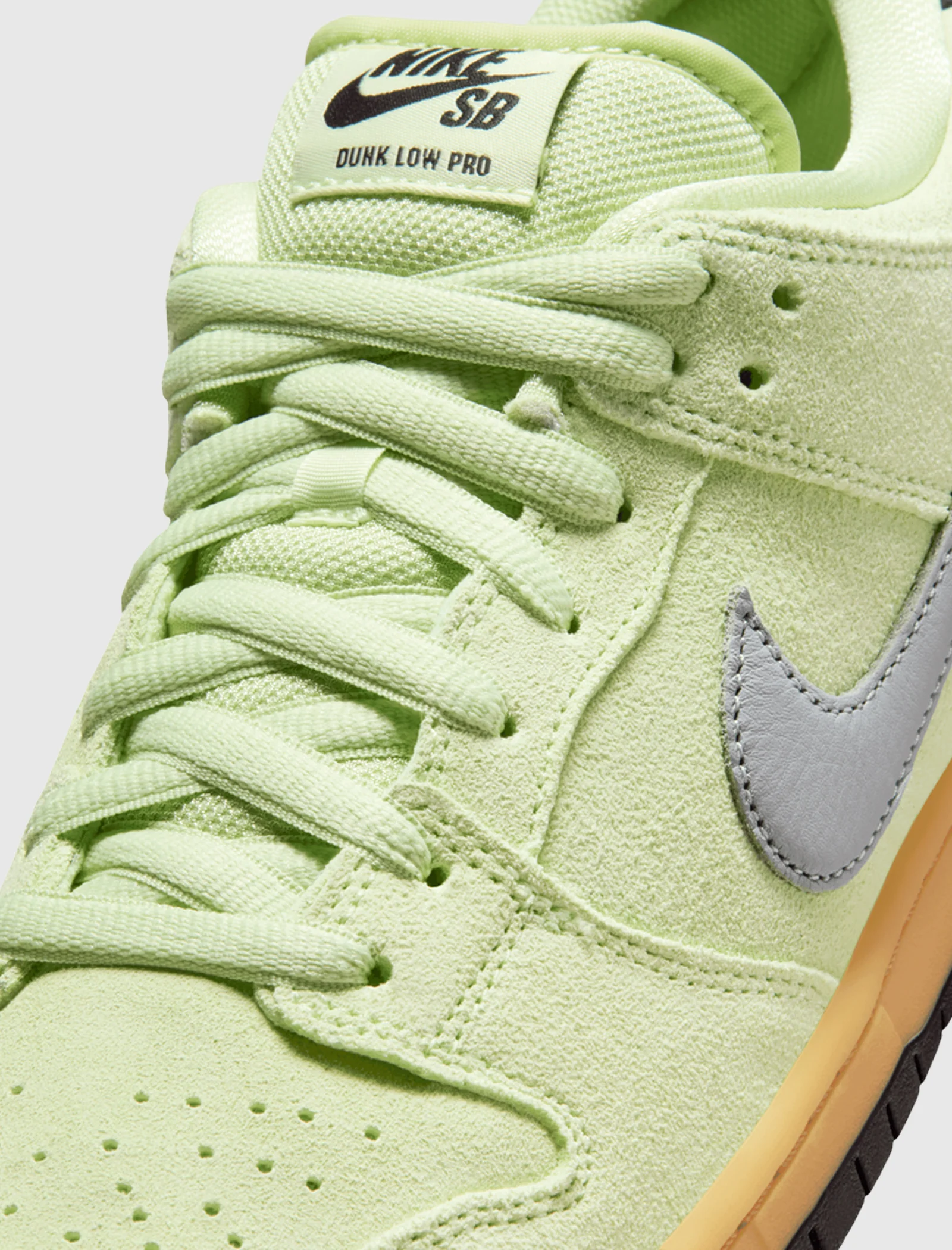 SB DUNK LOW PRO PRM "LIGHT LIQUID LIME/WOLF GREY/BLACK" - Image 2