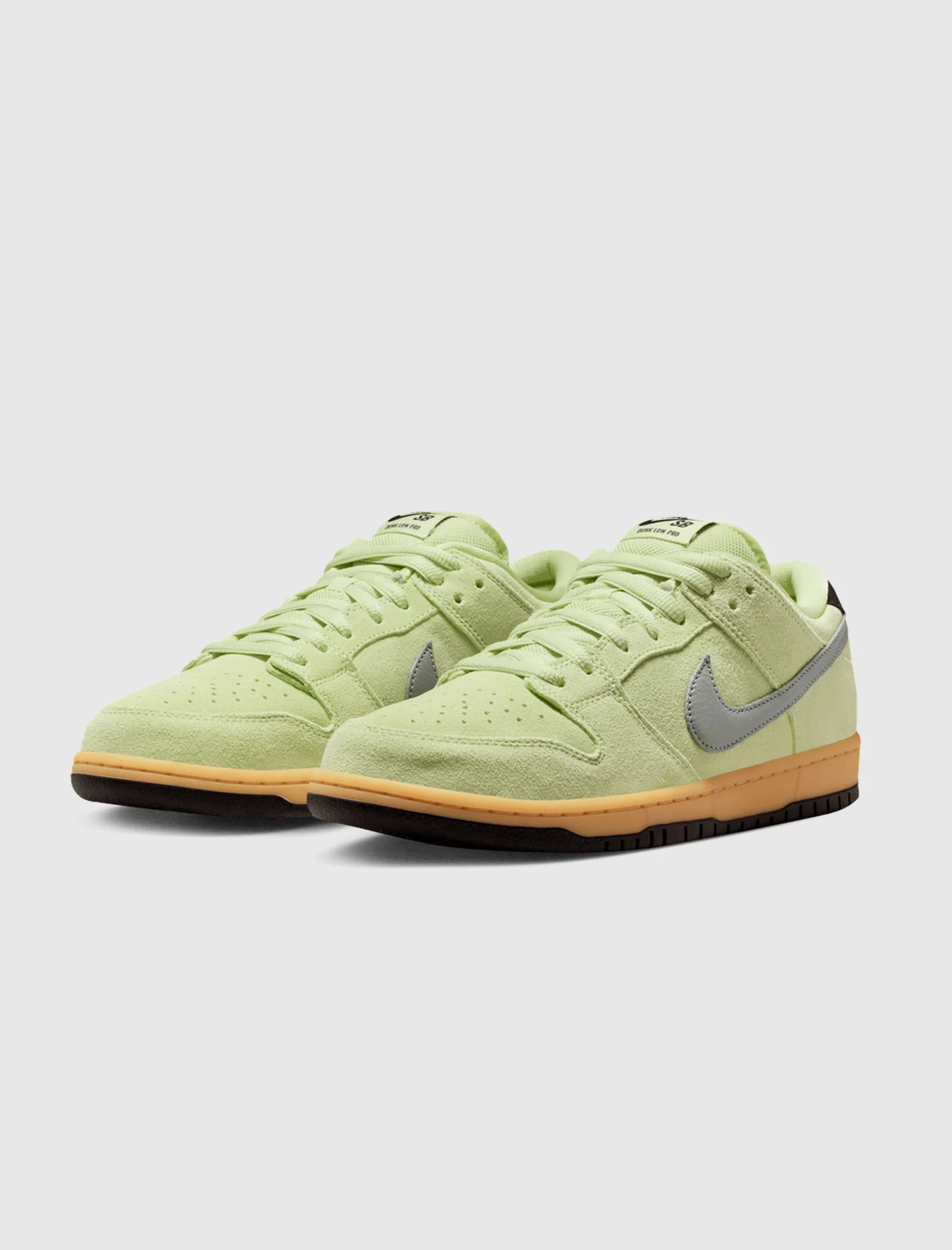 SB DUNK LOW PRO PRM "LIGHT LIQUID LIME/WOLF GREY/BLACK" - Image 4