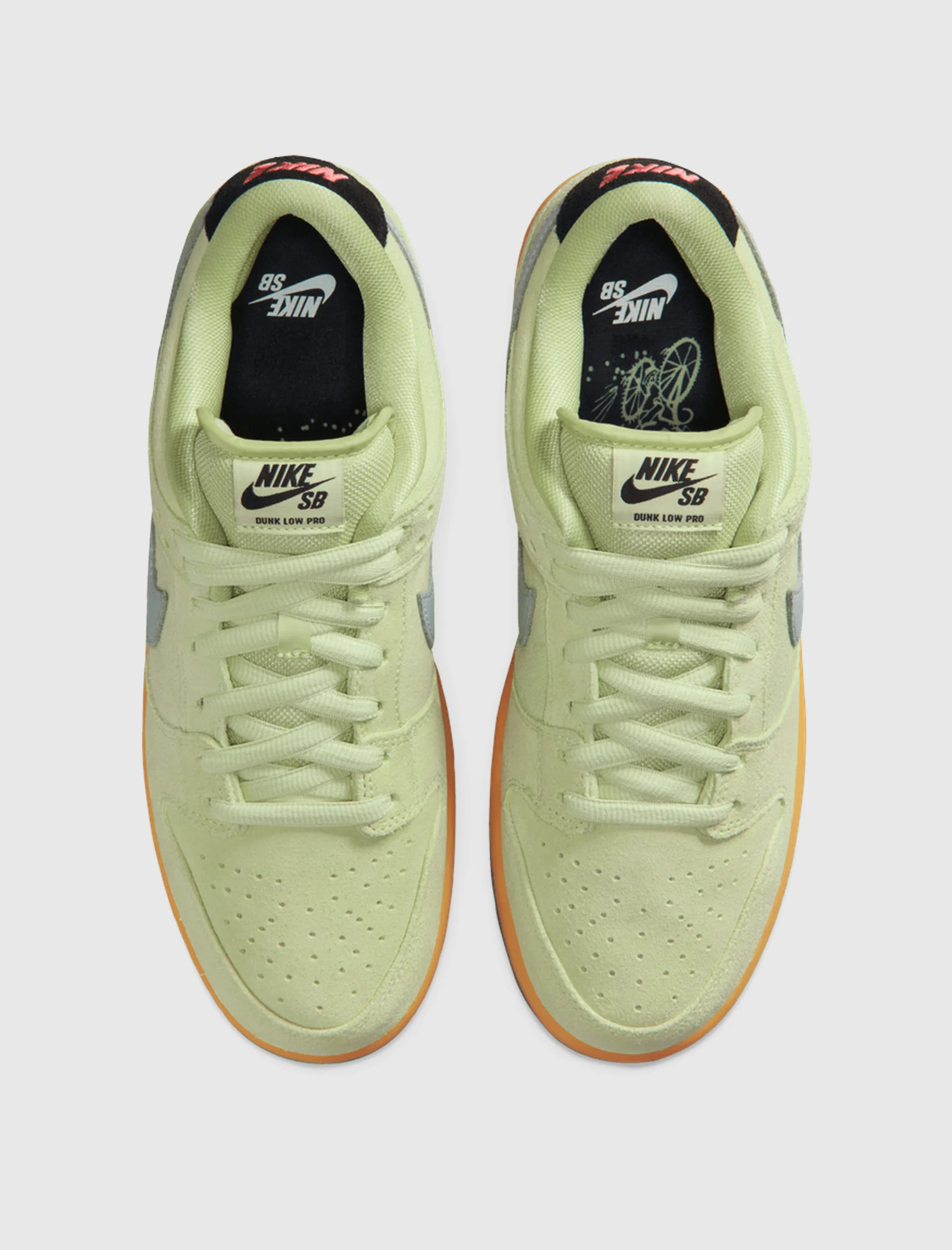 SB DUNK LOW PRO PRM "LIGHT LIQUID LIME/WOLF GREY/BLACK" - Image 5