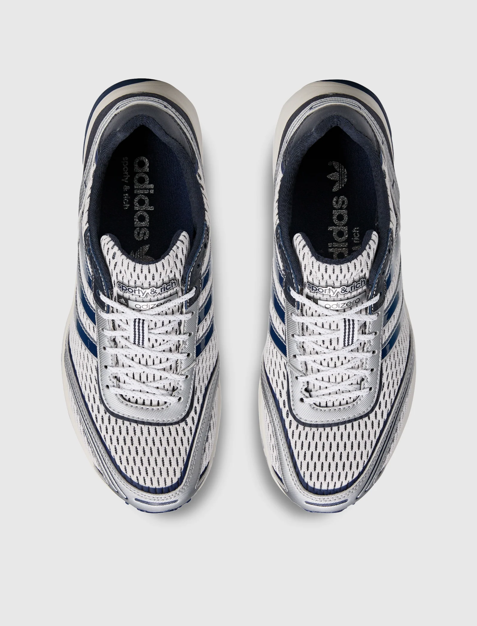 SPORTY AND RICH X ADIZERO ADIOS "WHITE/NAVY" - Image 4