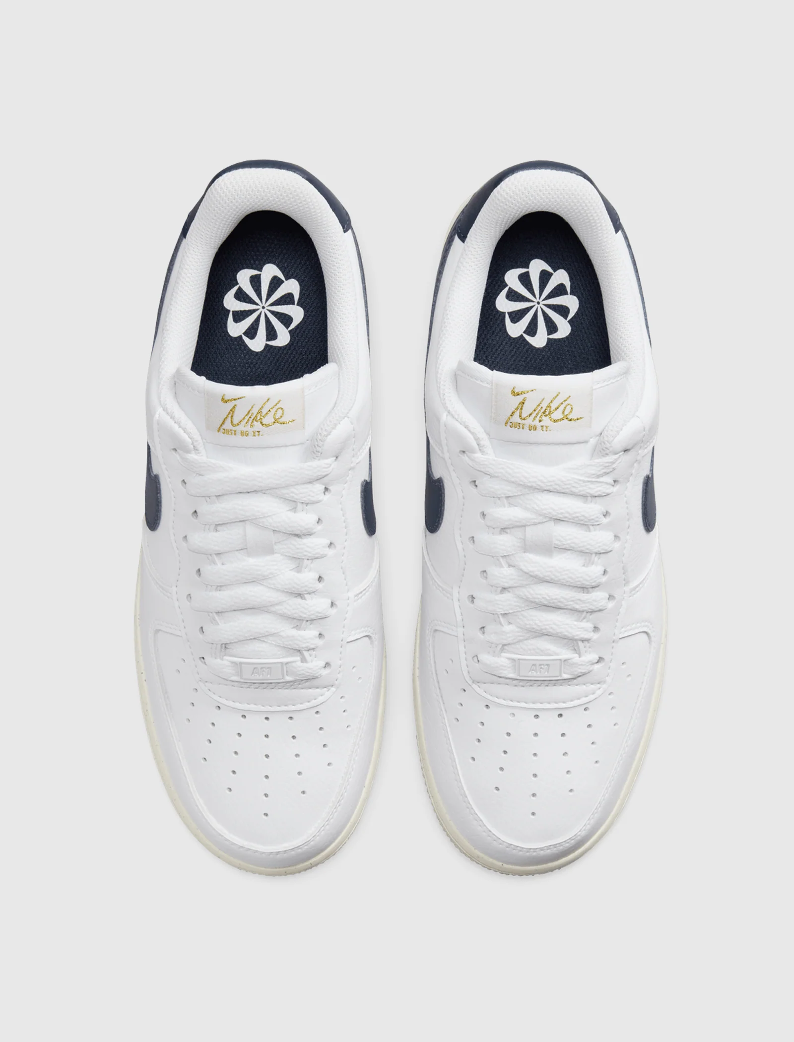 WOMEN'S AIR FORCE 1 '07 NEXT NATURE "WHITE/OBSIDIAN/METALLIC GOLD" - Image 5